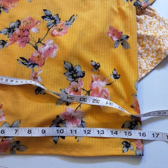 Wishful Park Twisted Knot Top Bright Floral sz M/L - Picture 6 of 7